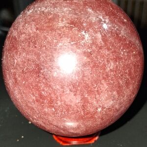Red Strawberry Quartz Crystal Sphere